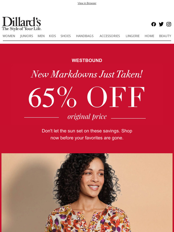 Westbound: 65% Off Select Styles — New Markdowns!