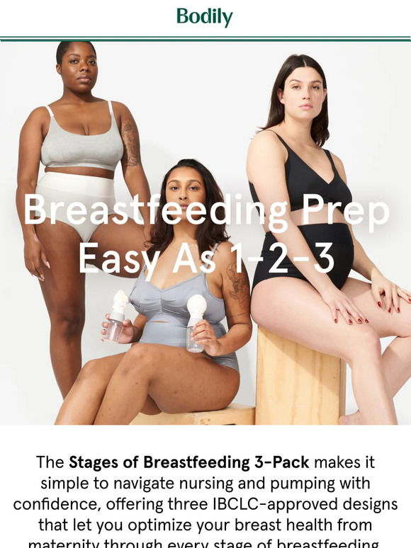 Bodily Stages of Breastfeeding 3-Pack | A Bra for Every Stage of Breastfeeding