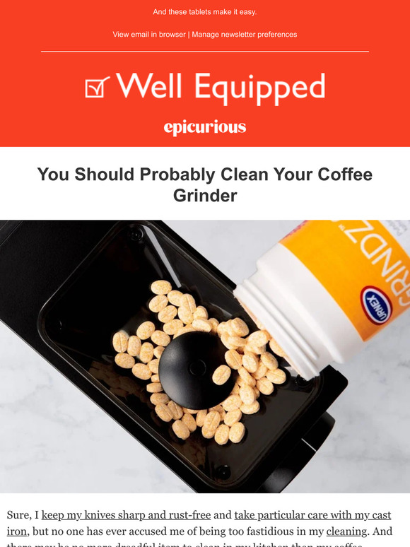 Epicurious You should probably clean your coffee grinder Milled