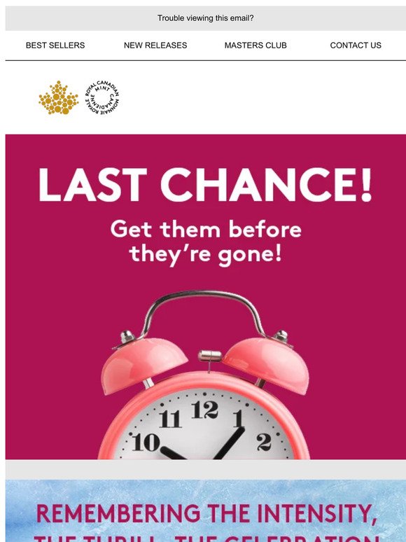Last chance! Get them before they're gone.