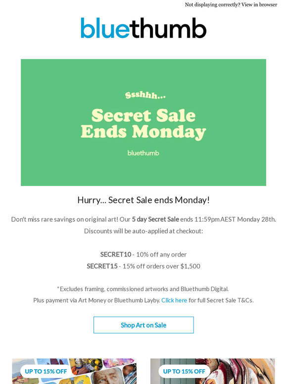 Shhh... Secret Sale ends Mon! 🤫