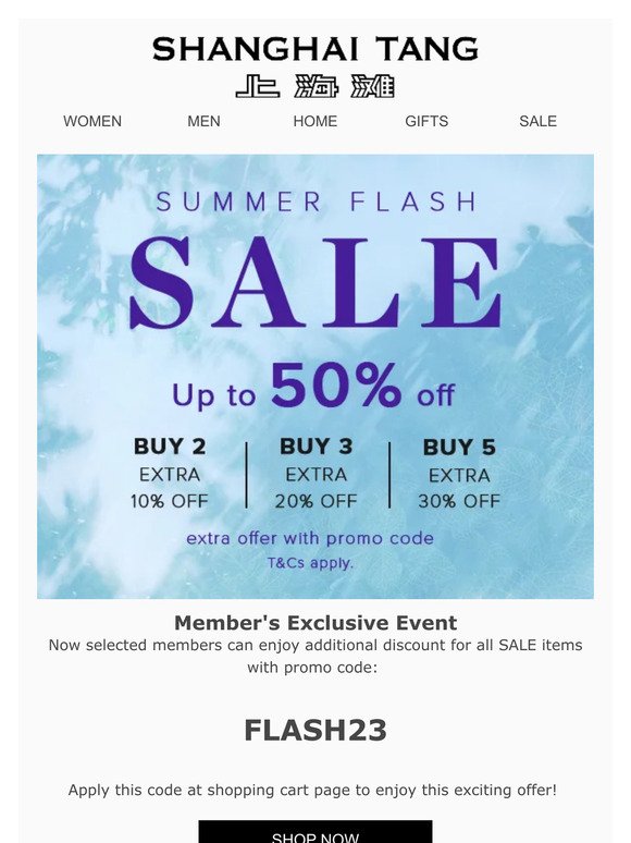 Summer Flash Sale - Member's Exclusive ☀️