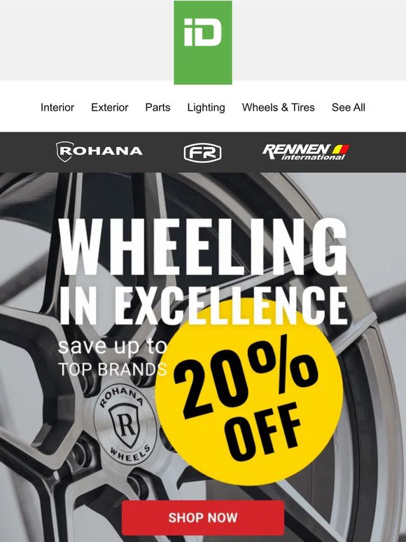 Drive with Distinction! Up to 20% Off Wheels