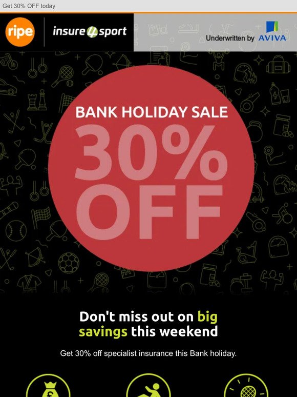 Don't miss our Bank Holiday sale!