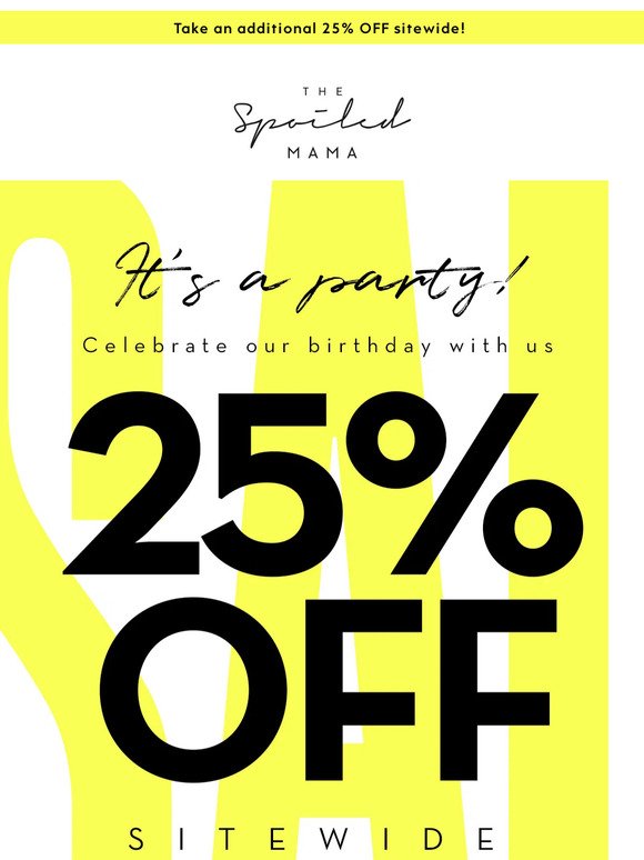 🥳 SAVE 25 - 50% off + FREE Shipping*