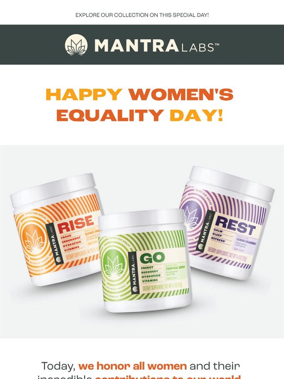 👩‍🦰 Women's Equality Day: Celebrate with Wellness!