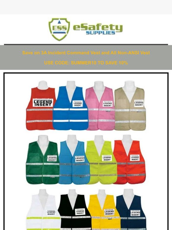 SAVE ON ALL 3A SAFETY AND NON-ANSI VESTS