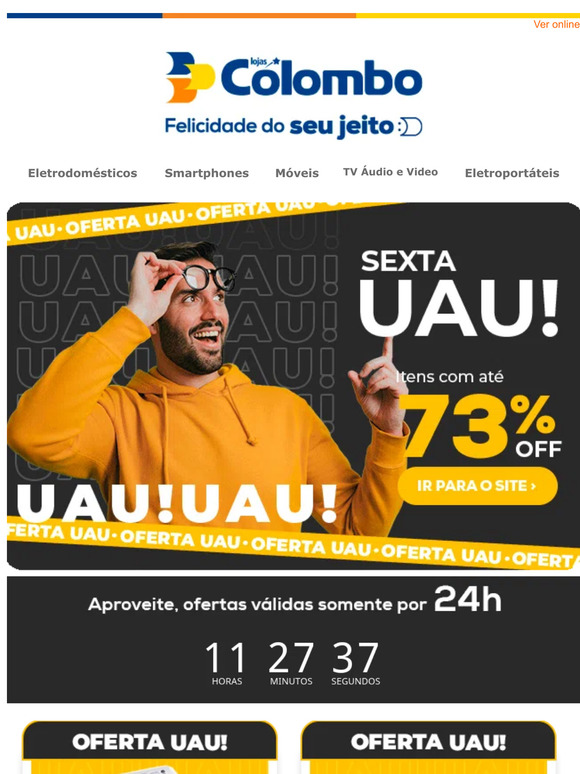 💥 Sextou com 73% OFF! VEM 😄🛍️