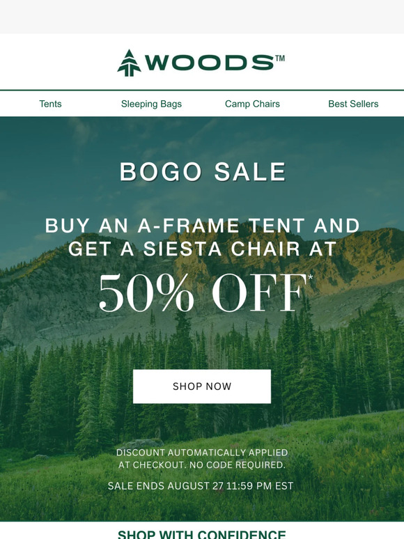 Woods™ BOGO Sale - Get 50% OFF!