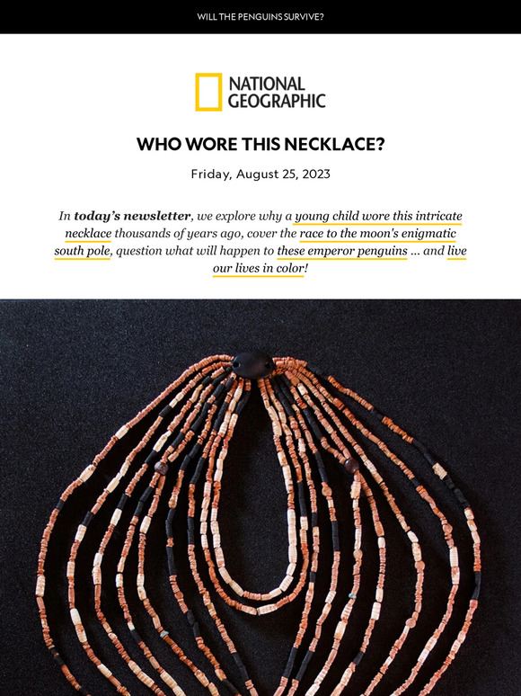 This child’s 9,000-year-old necklace holds a clue; the battle over the south pole of the moon