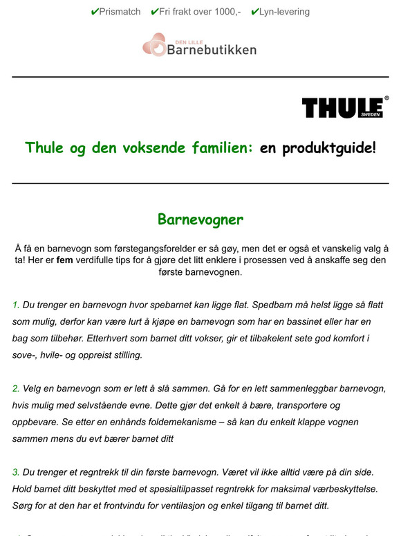 Produktguide i samarbeid med Thule!🍃
