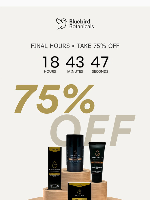 Don't miss out! 75% Off Precision Botanical Topicals 🍃