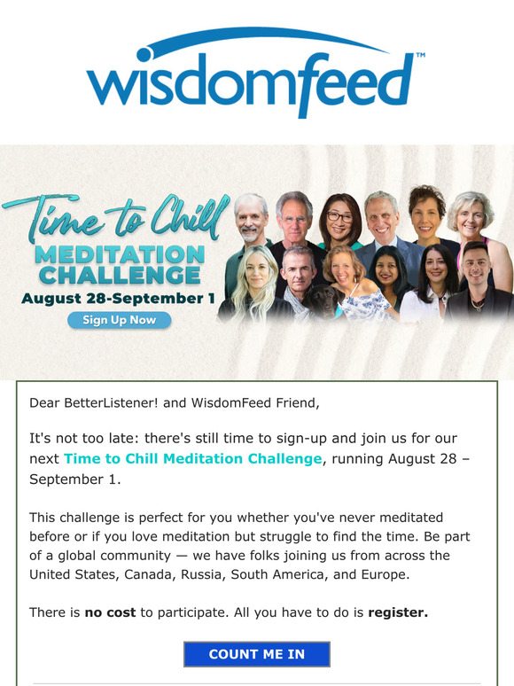 There's still time to join the Meditation Challenge!