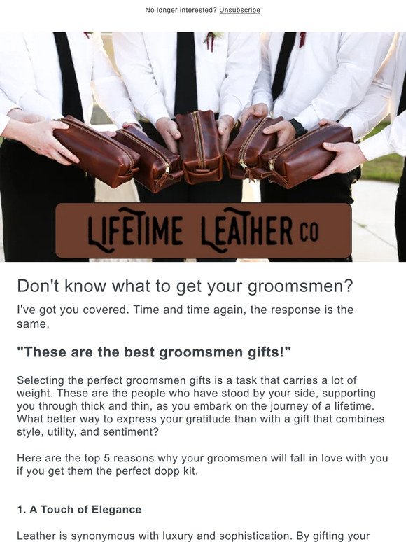 5 reasons why your groomsmen will fall in love with you...