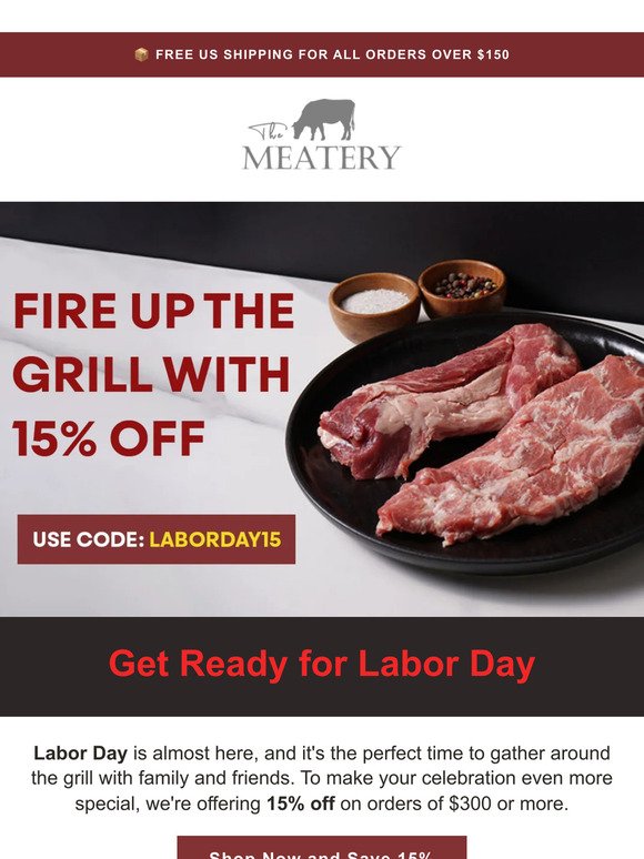 Get Ready for Labor Day with 15% Off Your Favorite Cuts