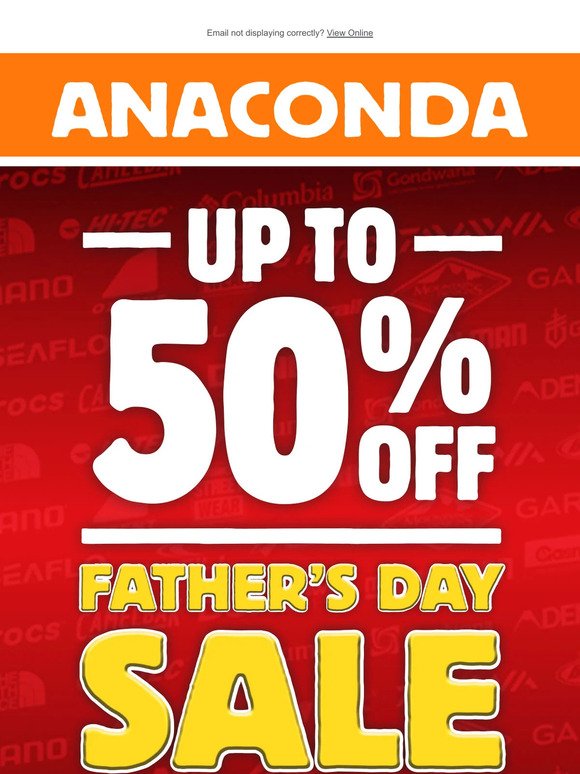UP TO 50% OFF FATHER'S DAY SALE | ON NOW!
