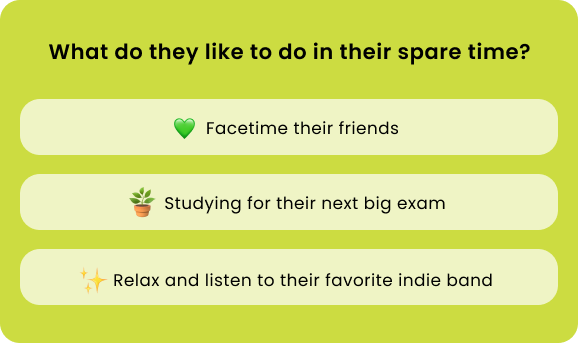 What do they like to do in their spare time?
