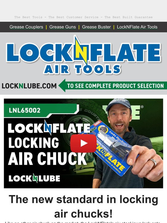 The new standard in locking air chucks—LockNFlate! ⭐️⭐️⭐️⭐️⭐️
