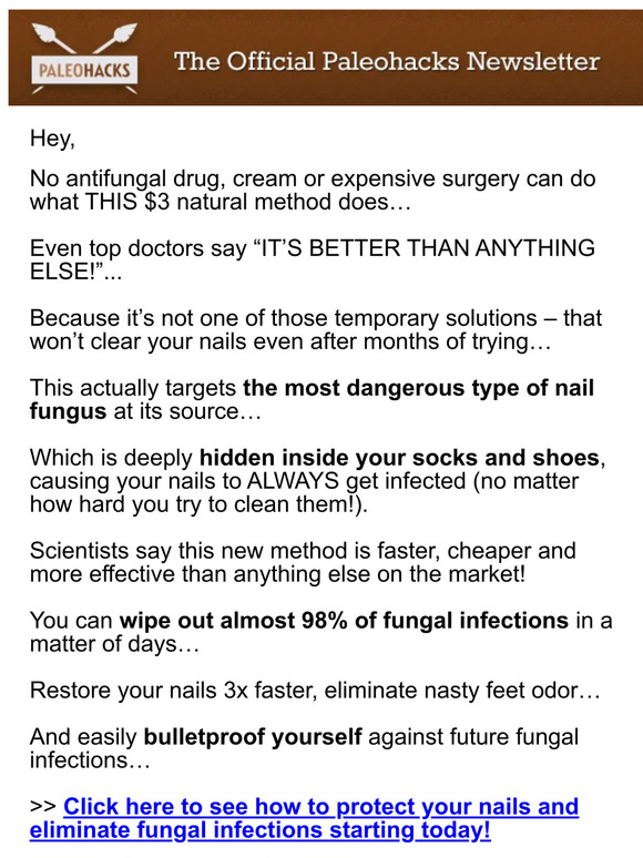 PaleoPlan Fungus in your socks? Milled