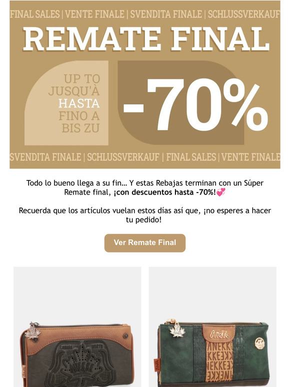 Remate final en Anekke: hasta -70% ✨