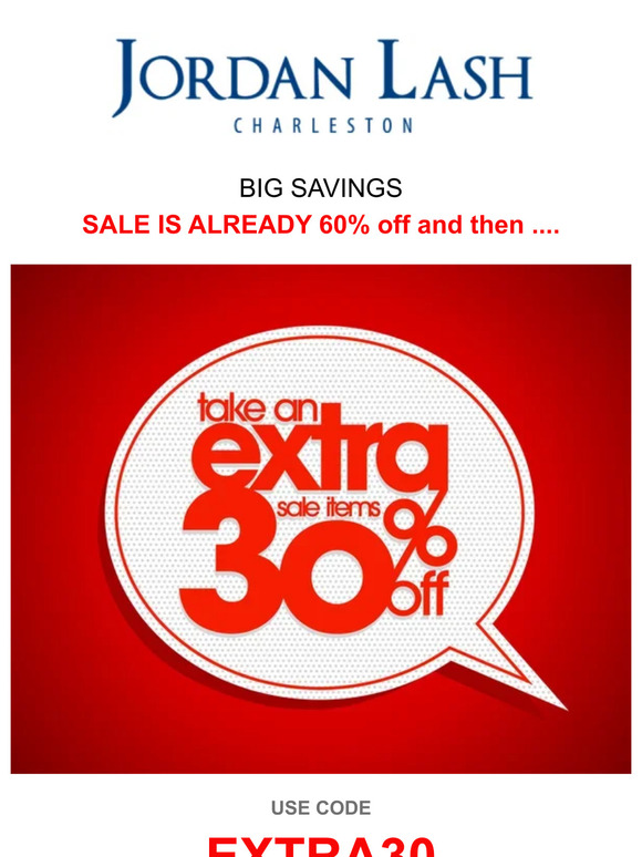 Take an EXTRA 30% off ALL SALE!  (limited time only)