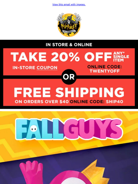 Spirit Halloween 💥 NEW Fall Guys costumes! Milled