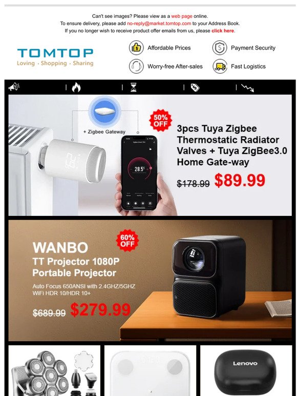 Wanbo TT Projector Up to 60% OFF, De Warehouse Free Shipping🚛 Only 30 Pcs!