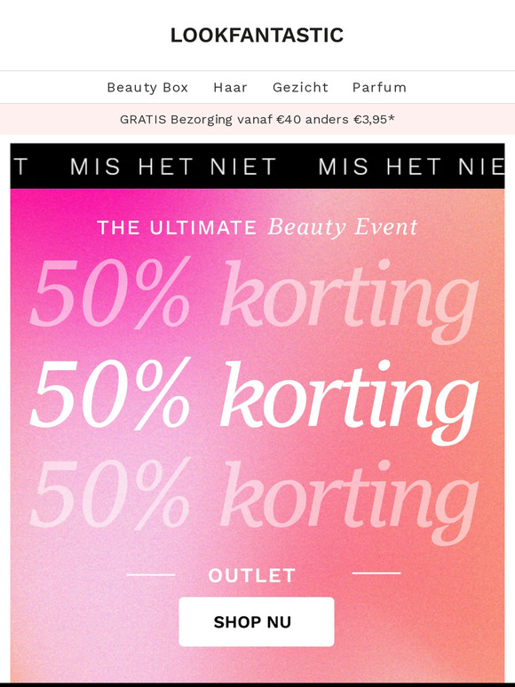 Laatste kans: 50% korting