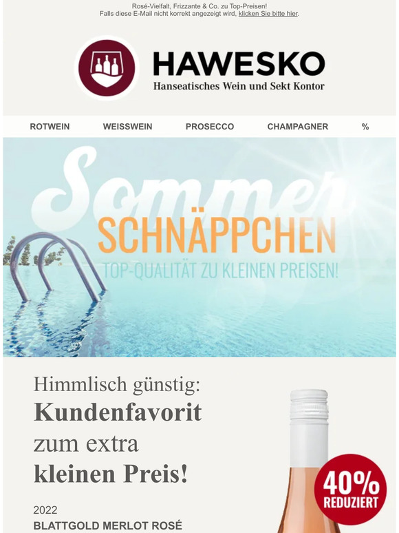 Sommer-Schnäppchen bis zu 50% reduziert!