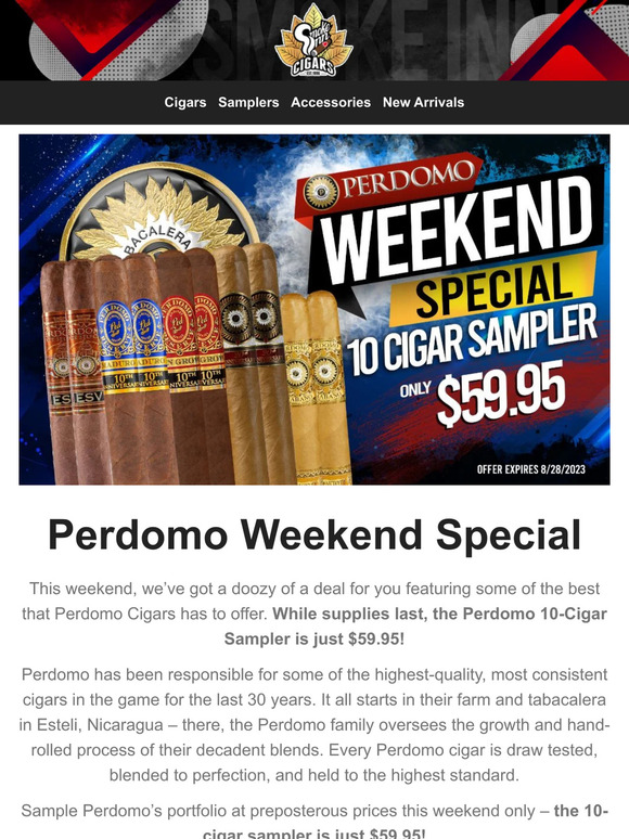 Sample Perdomo's Best This Weekend