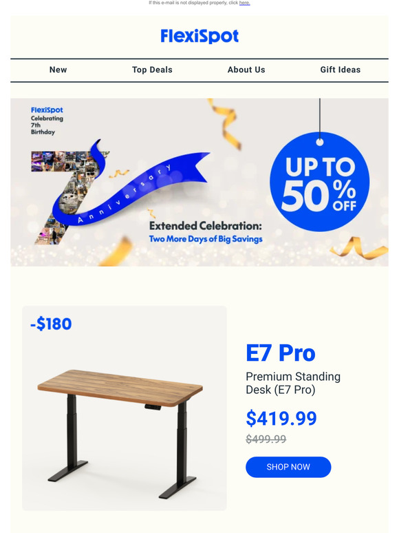 FlexiSpot's 7th Anniversary Sale Extended🎉