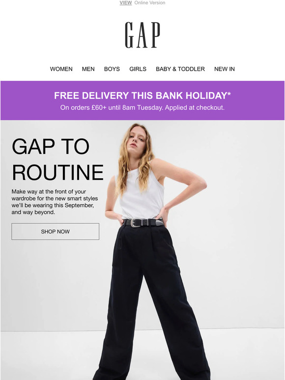 Free delivery* this Bank Holiday weekend