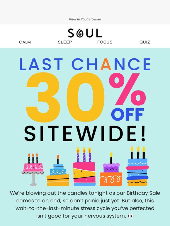 LAST DAY of our BDAY SALE! 30% off now