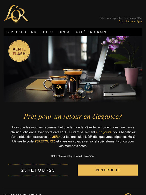 Une rentrée tout en saveurs avec L'OR!