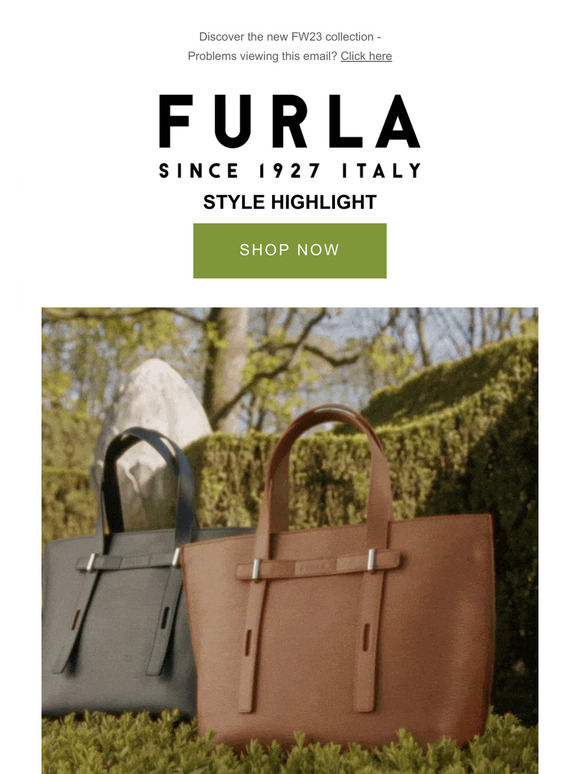 Furla Giove Leather Tote Bag - Brown