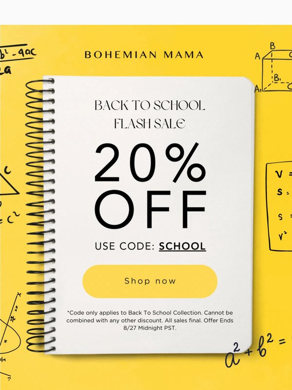 📝 LIVE: Back To School SALE
