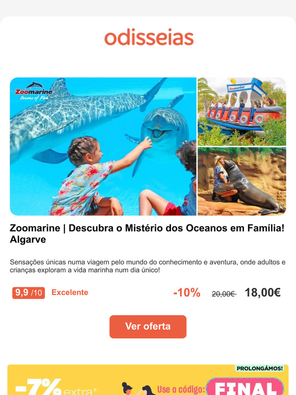 Experimente: Zoomarine | Descubra o Mistério dos Oceanos em Família! Algarve