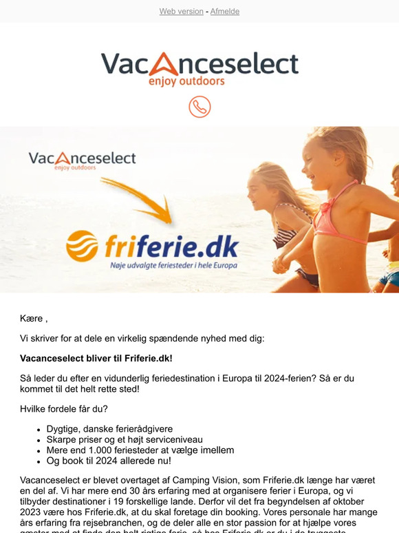 Vacanceselect bliver til Friferie.dk