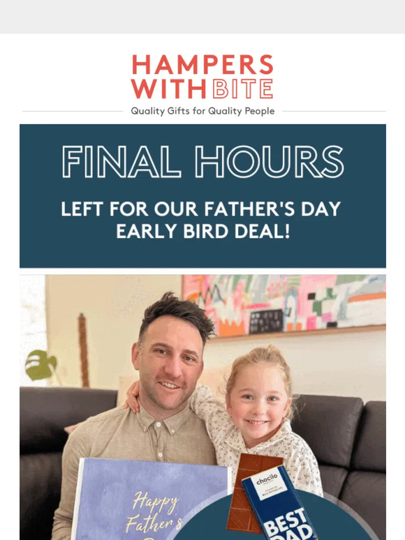 ⌛ HOURS left for our Father's Day Early Bird Deal