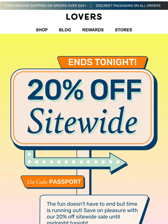 🚨 Don’t Stop! Last Chance for 20% off Sitewide