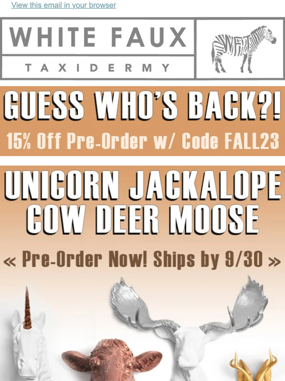 🙌 THEY'RE BACK! Cow, Unicorn, Jackalope, Deer, Moose & more!