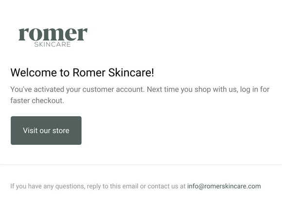 Customer account confirmation