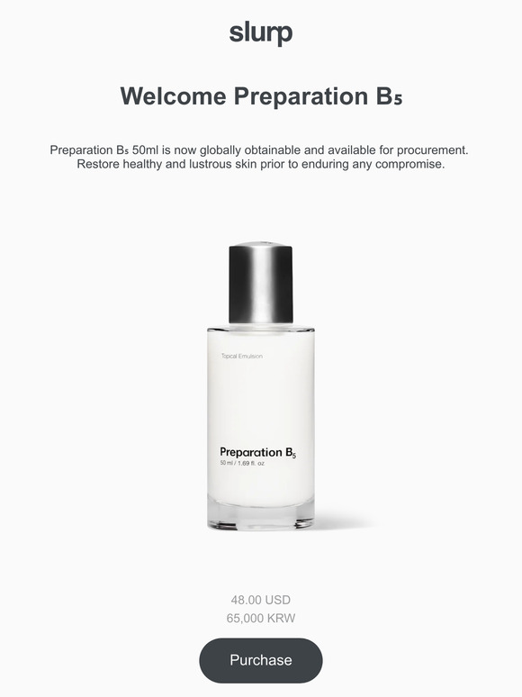 Welcome Preparation B₅