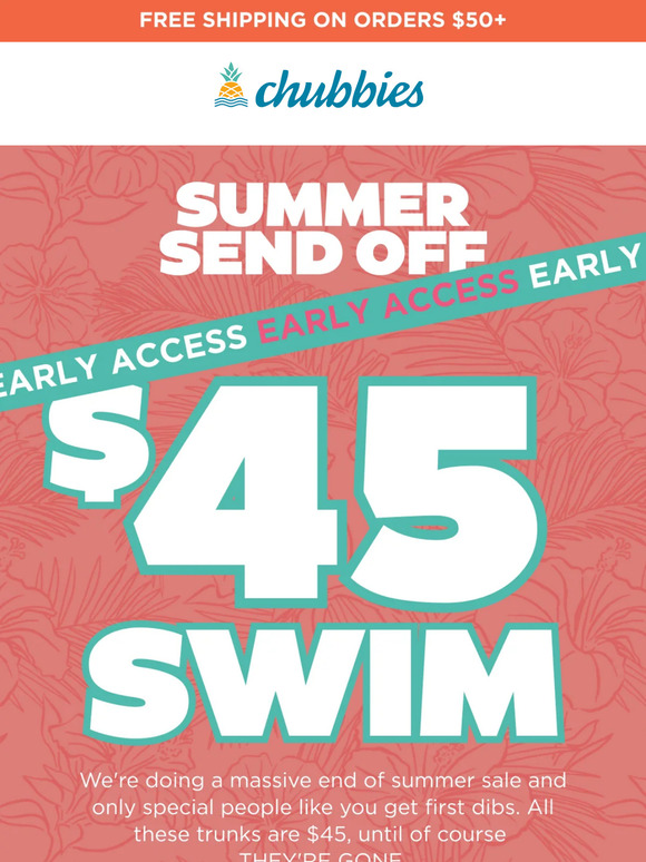 THE SUMMER SEND OFF SALE STARTS NOW