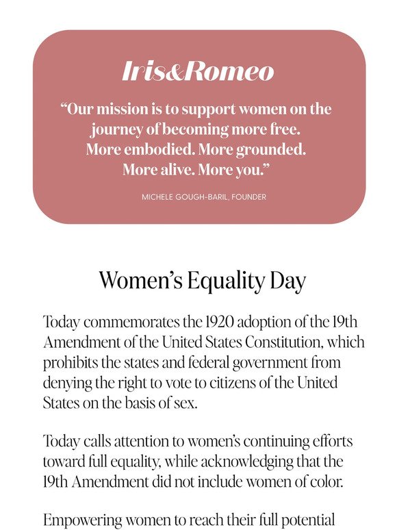Honoring Women's Equality Day