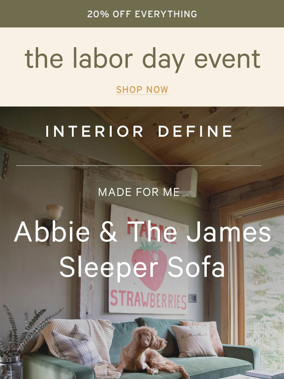 MADE FOR ME: Abbie & the James sofa