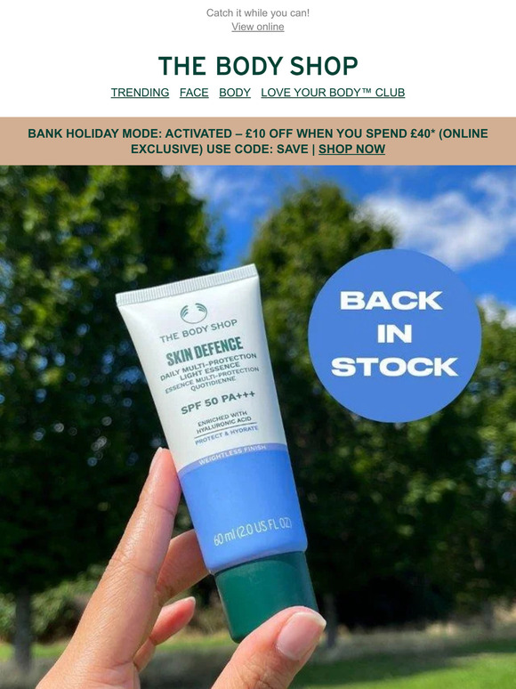 🥳 **SPF is BACK** - NOW available in-store & online 🥳