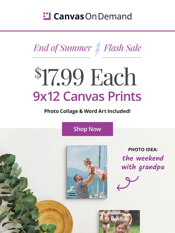 🎉 Flash Sale Alert: $17.99 for 9x12 Canvas Prints - Ends Soon!