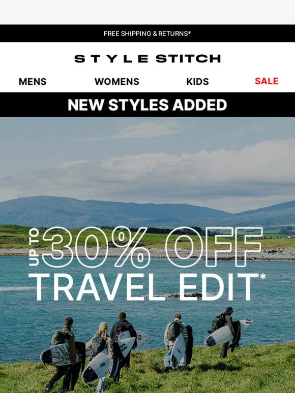 Up to 30% OFF Travel Edit*