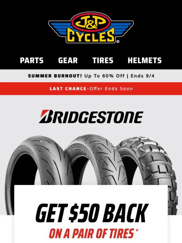 There’s Still Time To Get $50 Back On Bridgestones